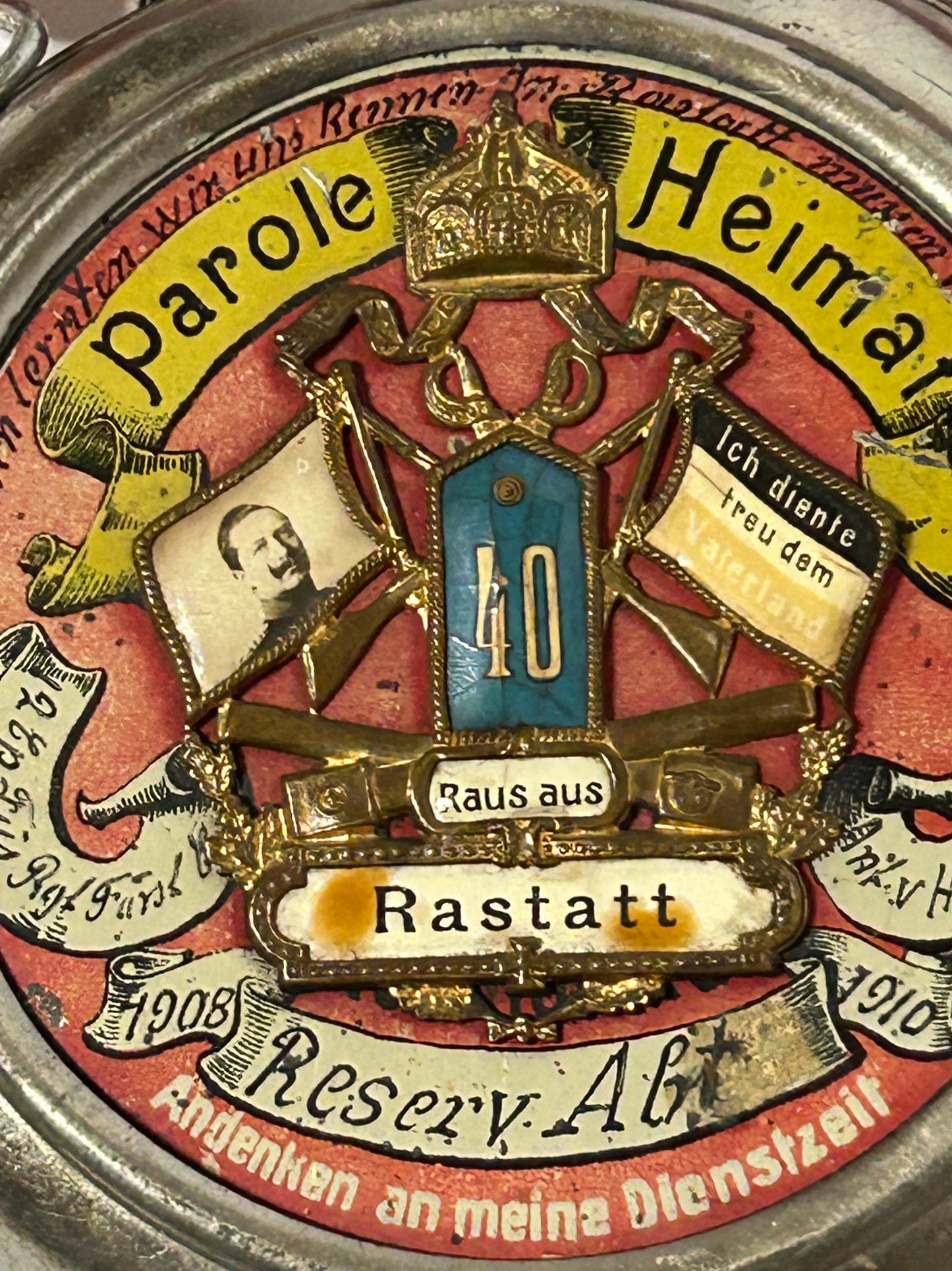 IMPERIAL GERMAN REGIMENTAL FLASK 1908-1910 FOR SALE
