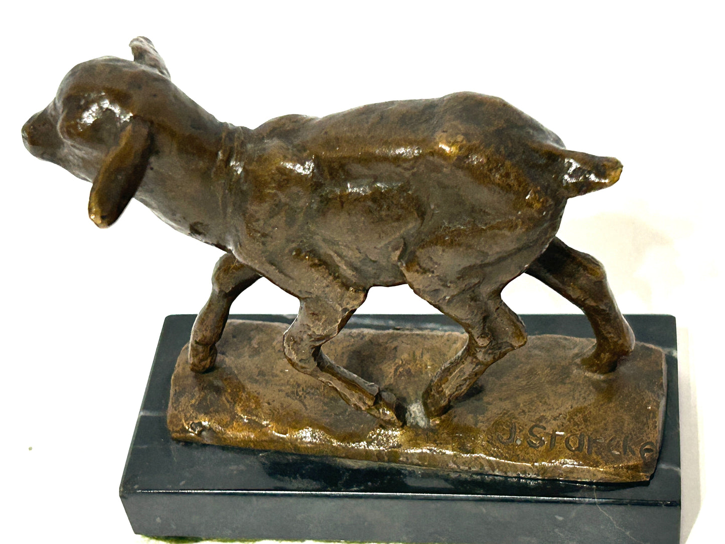 BRONZE LAMB BY JULIUS STARCKE