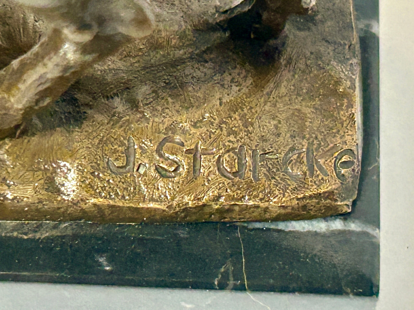 BRONZE LAMB BY JULIUS STARCKE