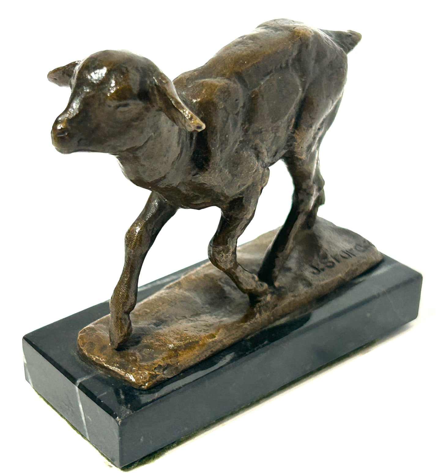 BRONZE LAMB BY JULIUS STARCKE