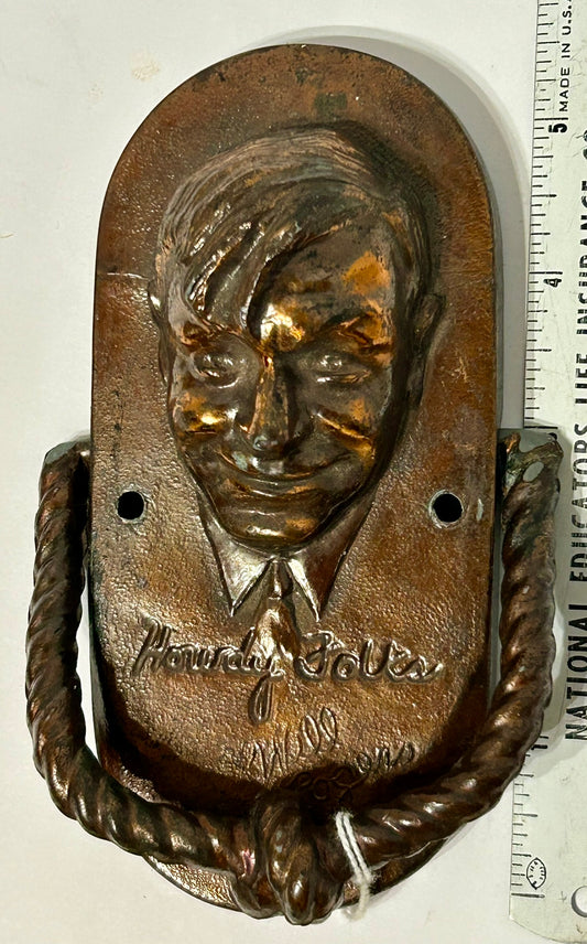 WILL ROGERS FIGURAL DOOR KNOCKER