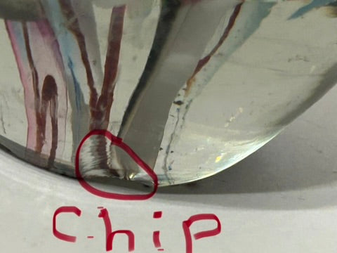 WORLE WAR I ERA GLASS PAPERWEIGHT OR DOOR STOP WITH PATRIOTIC EAGLE AND FLAGS