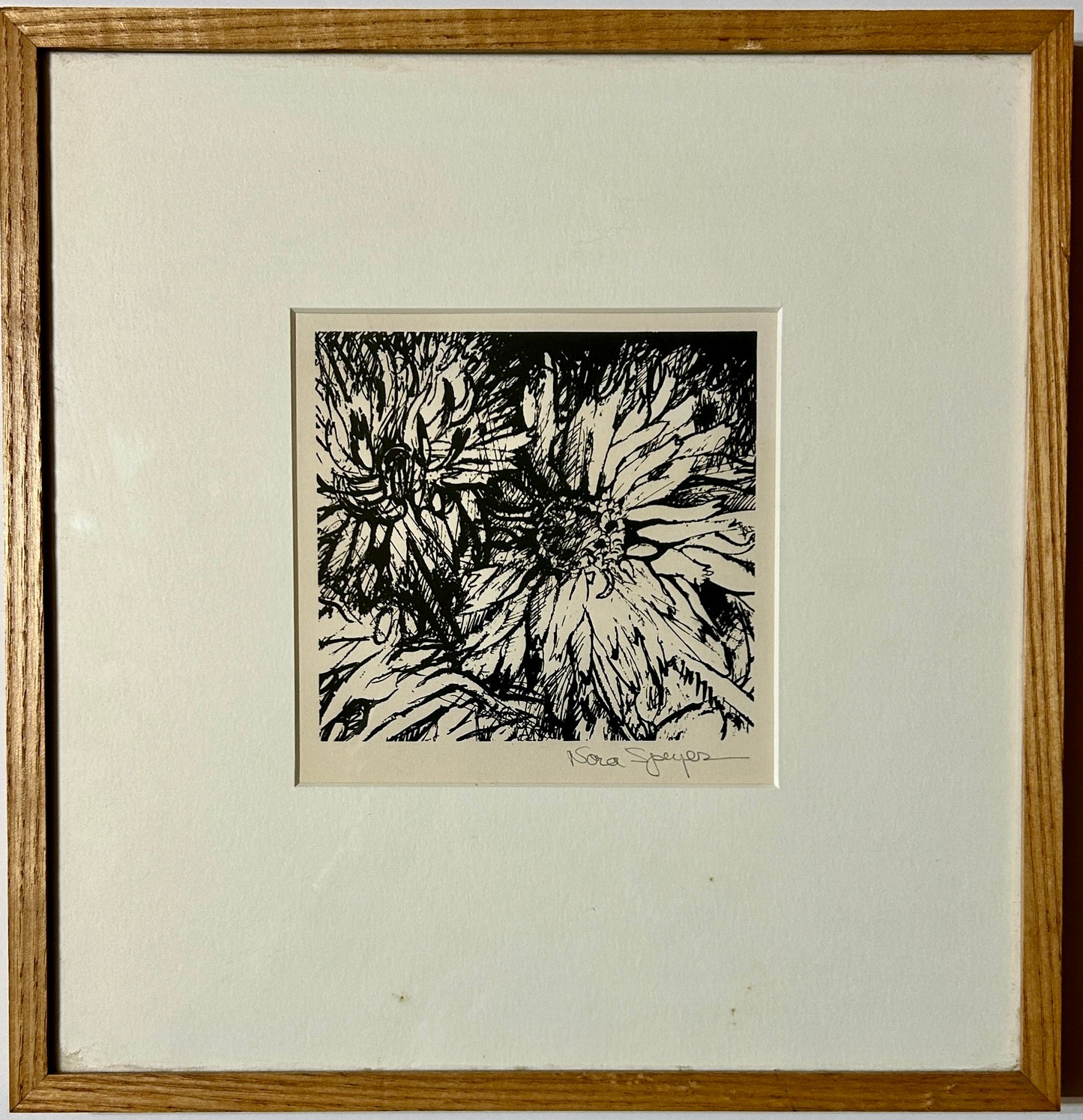 NORA SPEYER BORN 1923 NEW YORK FLORAL SIGNED PRINT