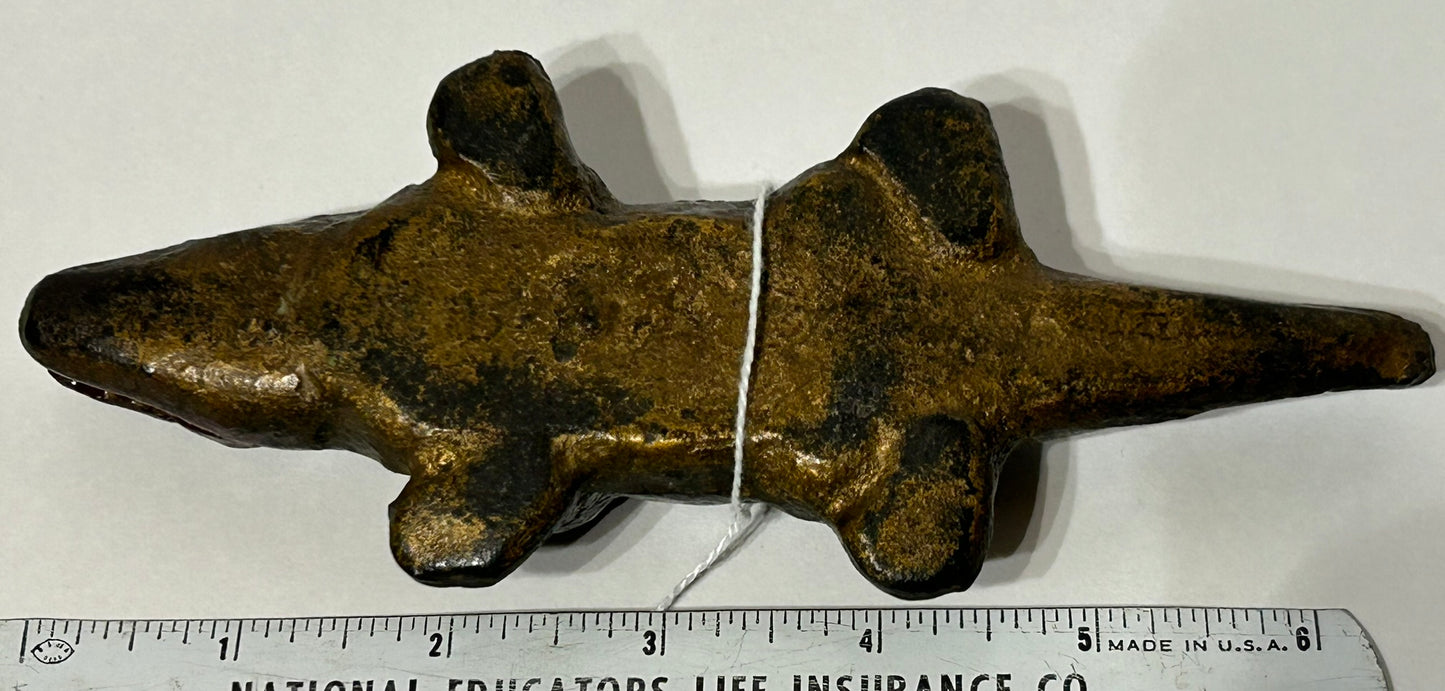 ALLIGATOR CAST IRON ANTIQUE FIGURE
