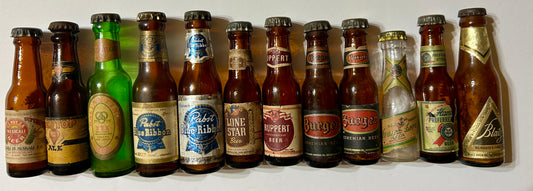 MINI BEER ANTIQUE SAMPLE BOTTLES