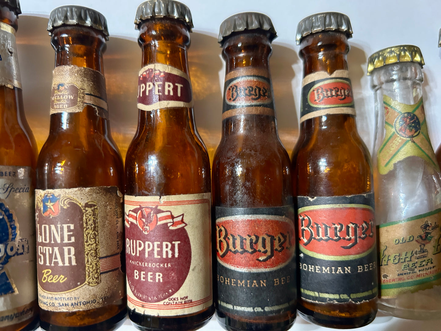 MINI BEER ANTIQUE SAMPLE BOTTLES
