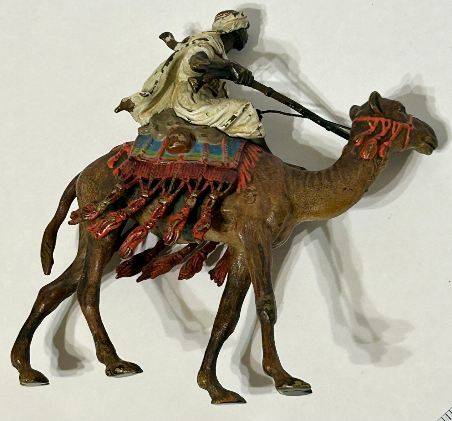 FRANZ BERGMAN BRONZE ARAB ON CAMEL WITH COLD PAINT