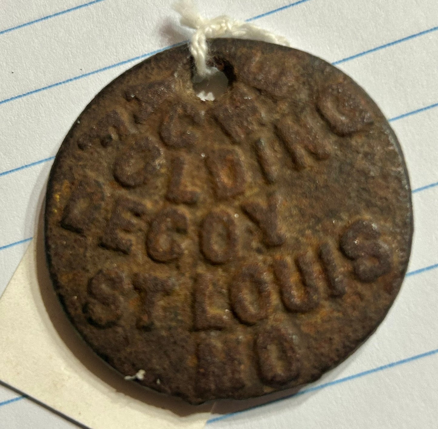 ACME FOLDING DECOY CO. ST. LOUIS MO. IRON DECOY WEIGHT