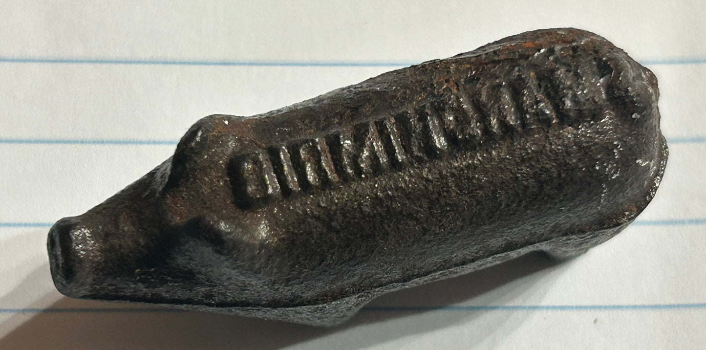 BIRMINGHAM STOVE & RANGE COMPANY ADVERTISING IRON PIG PAPERWEIGHT