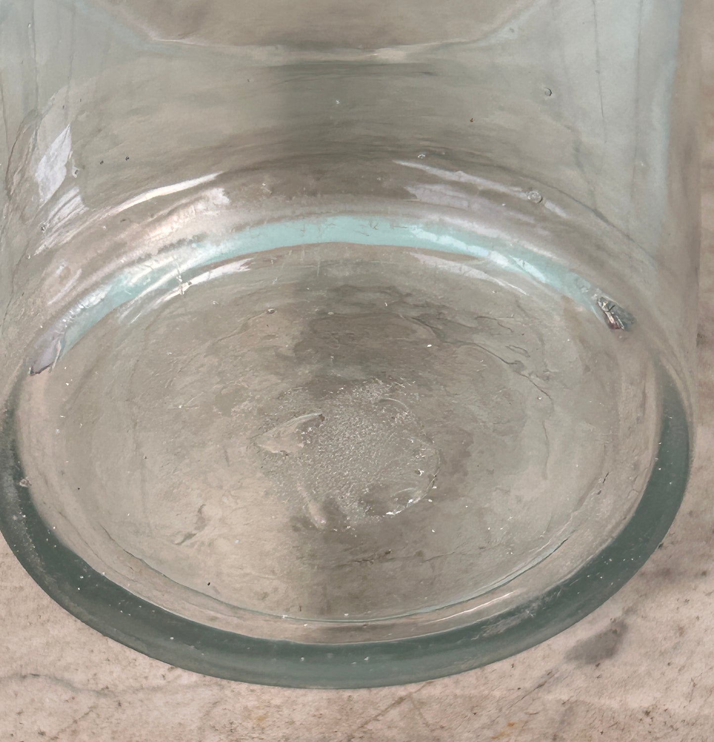 STEIGEL TYPE EARLY BLOWN GLASS ETCHED FLIP GLASS