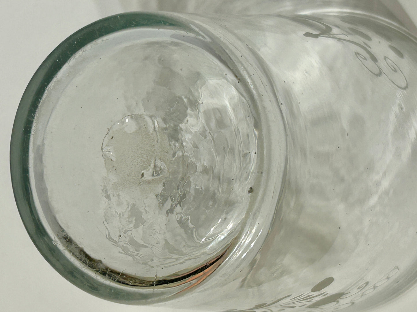 STEIGEL TYPE EARLY BLOWN GLASS ETCHED FLIP GLASS
