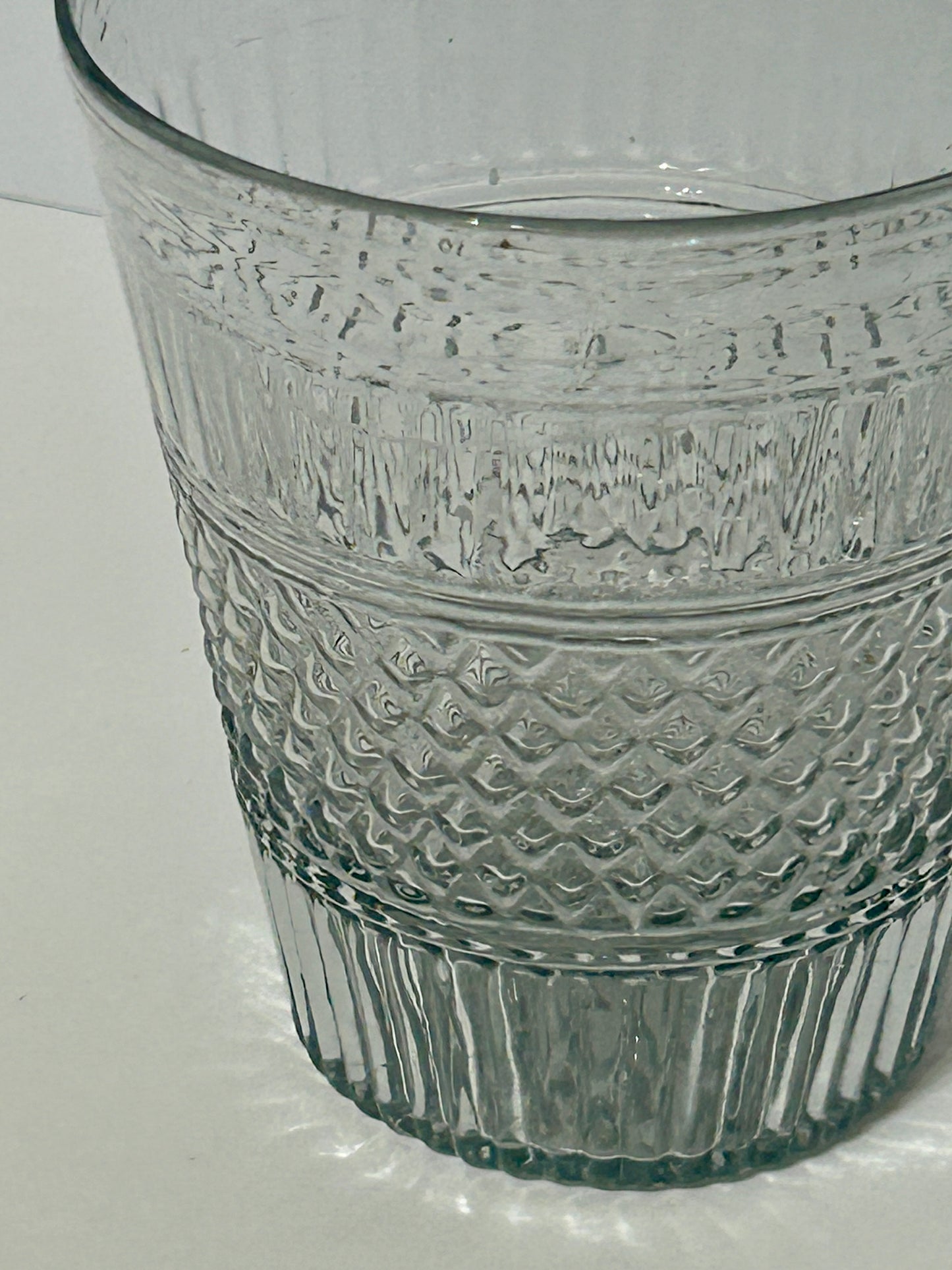 ANTIQUE FLIP GLASS BLOWN MOLDED PATTERN CIRCA 1830