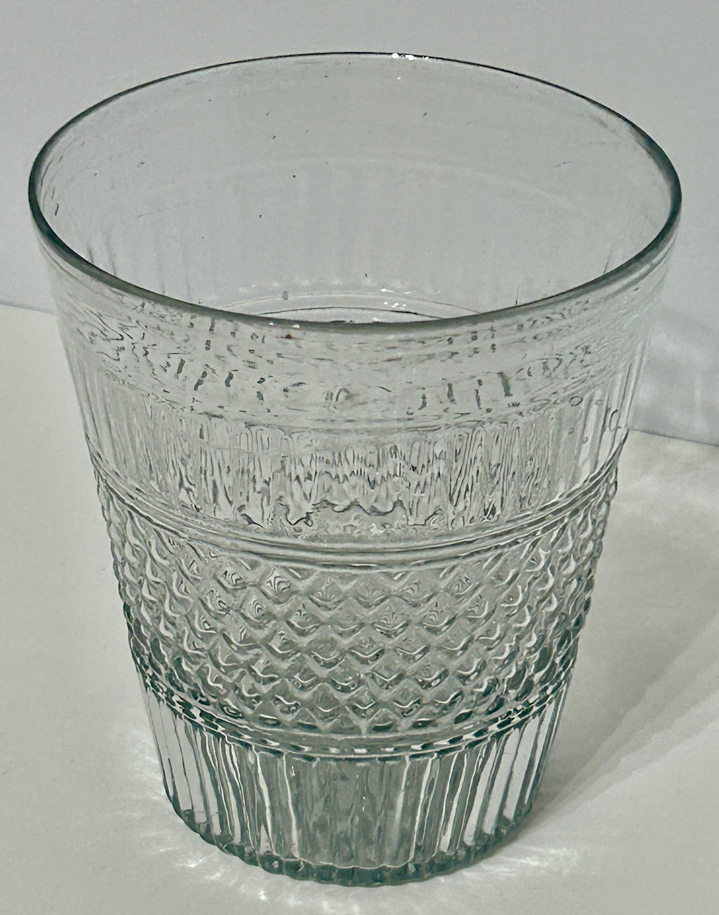 ANTIQUE FLIP GLASS BLOWN MOLDED PATTERN CIRCA 1830