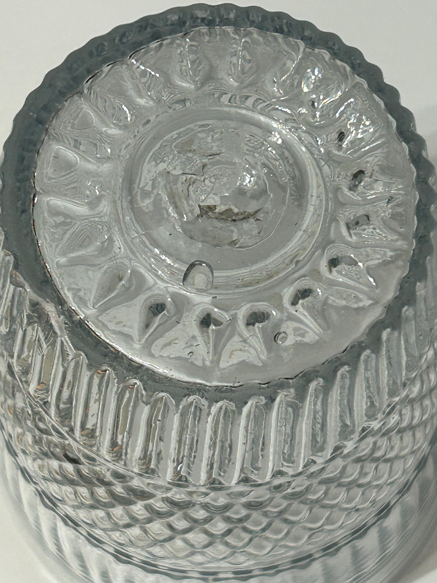 ANTIQUE FLIP GLASS BLOWN MOLDED PATTERN CIRCA 1830