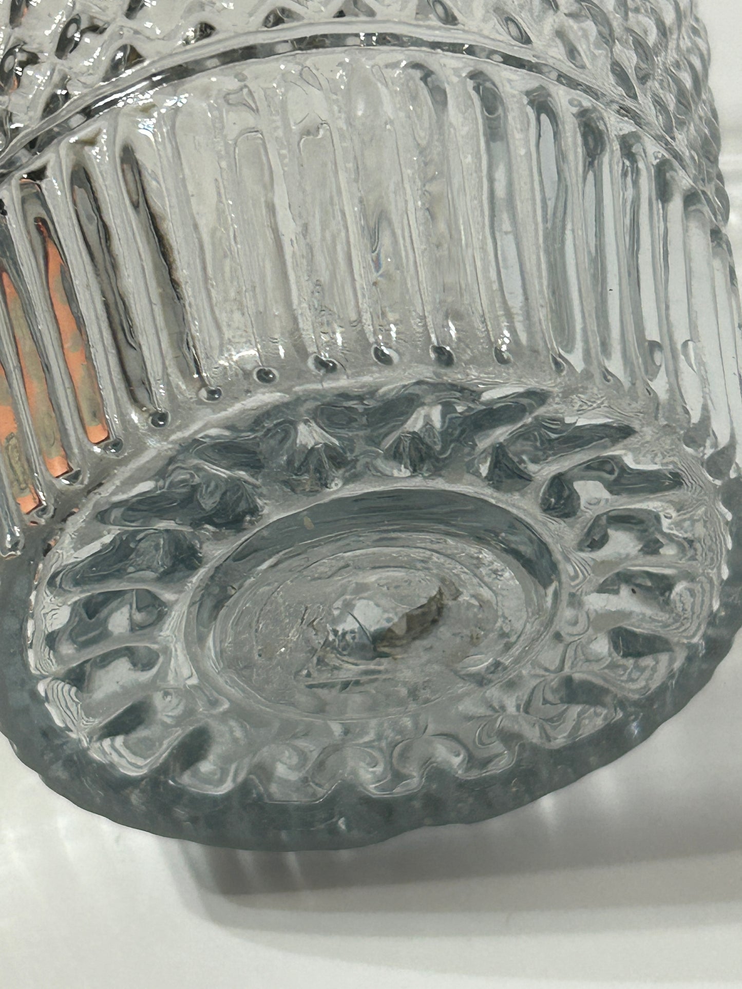 ANTIQUE FLIP GLASS BLOWN MOLDED PATTERN CIRCA 1830