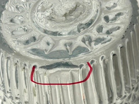 ANTIQUE FLIP GLASS BLOWN MOLDED PATTERN CIRCA 1830