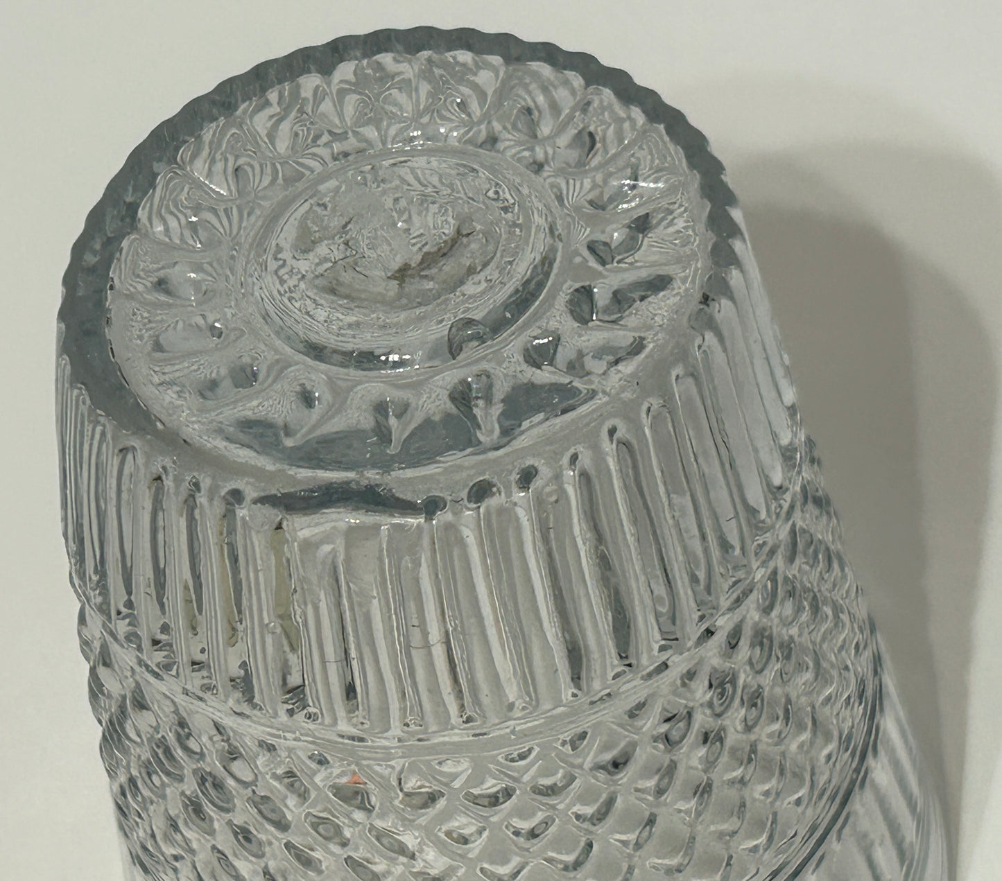 ANTIQUE FLIP GLASS BLOWN MOLDED PATTERN CIRCA 1830