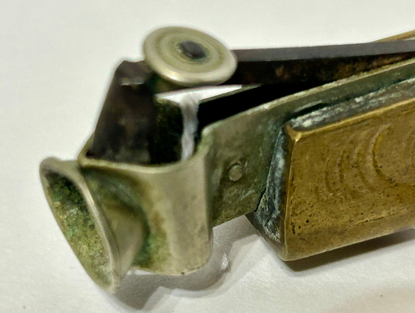 CIGAR NIPPER FIGURAL DOG WITH BIRD AUSTRIAN BRONZE