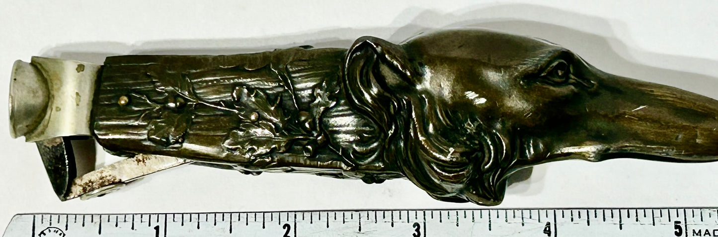 ANTIQUE CIGAR NIPPER OF FIGURAL DOG