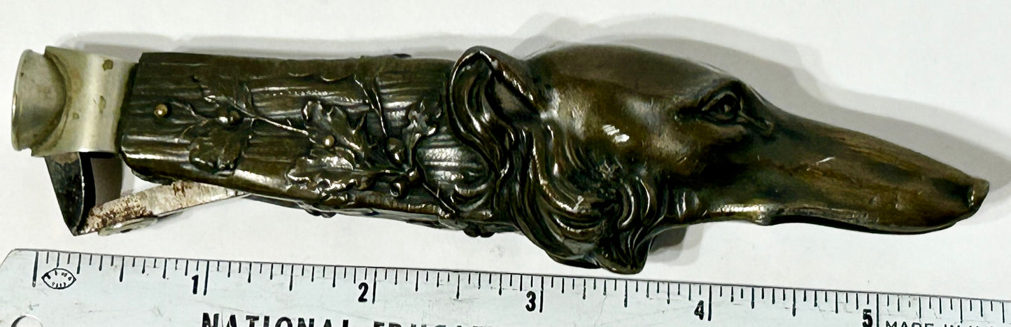 ANTIQUE CIGAR NIPPER OF FIGURAL DOG