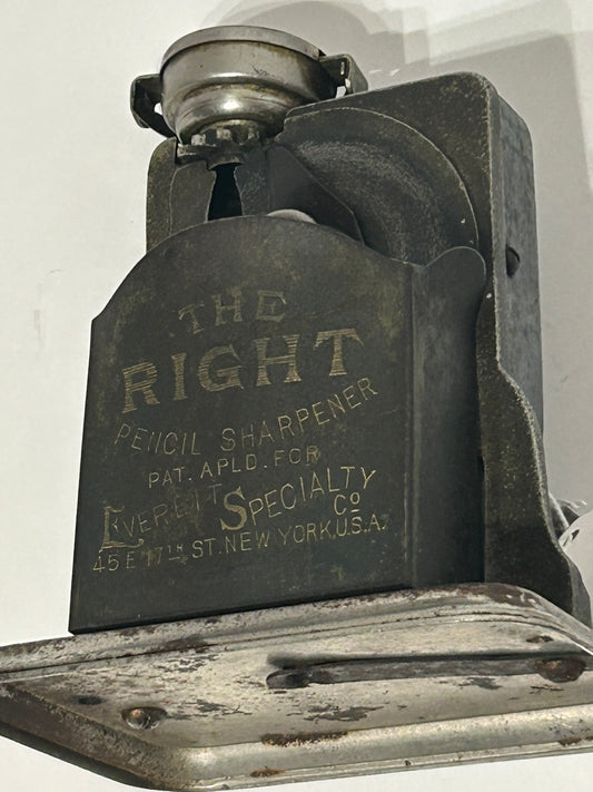 ANTIQUE PENCIL SHARPENER "THE RIGHT"