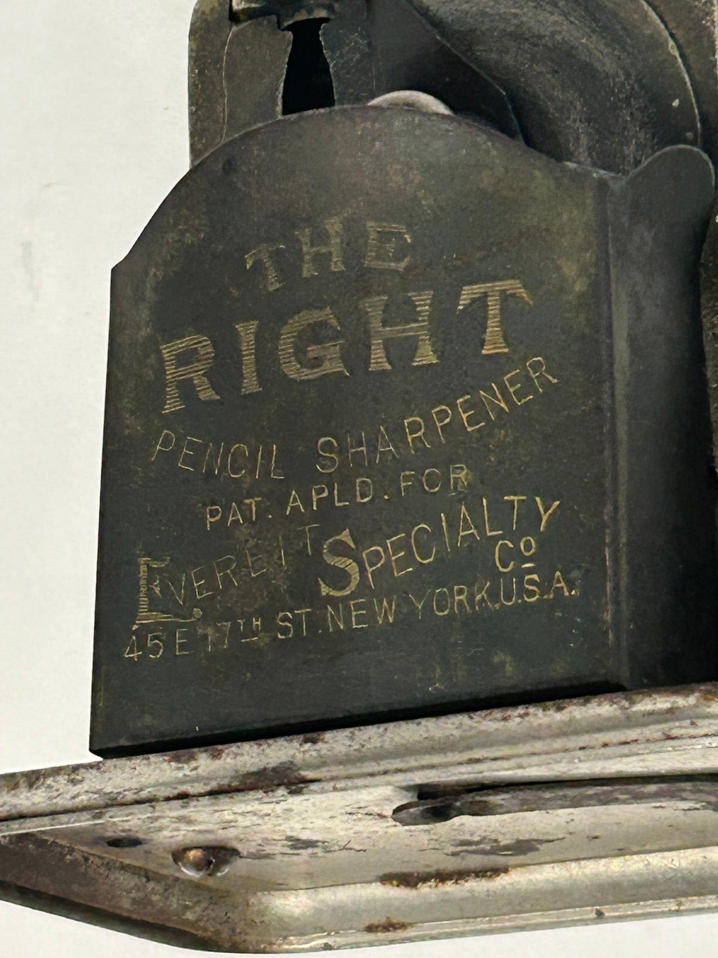 ANTIQUE PENCIL SHARPENER "THE RIGHT"