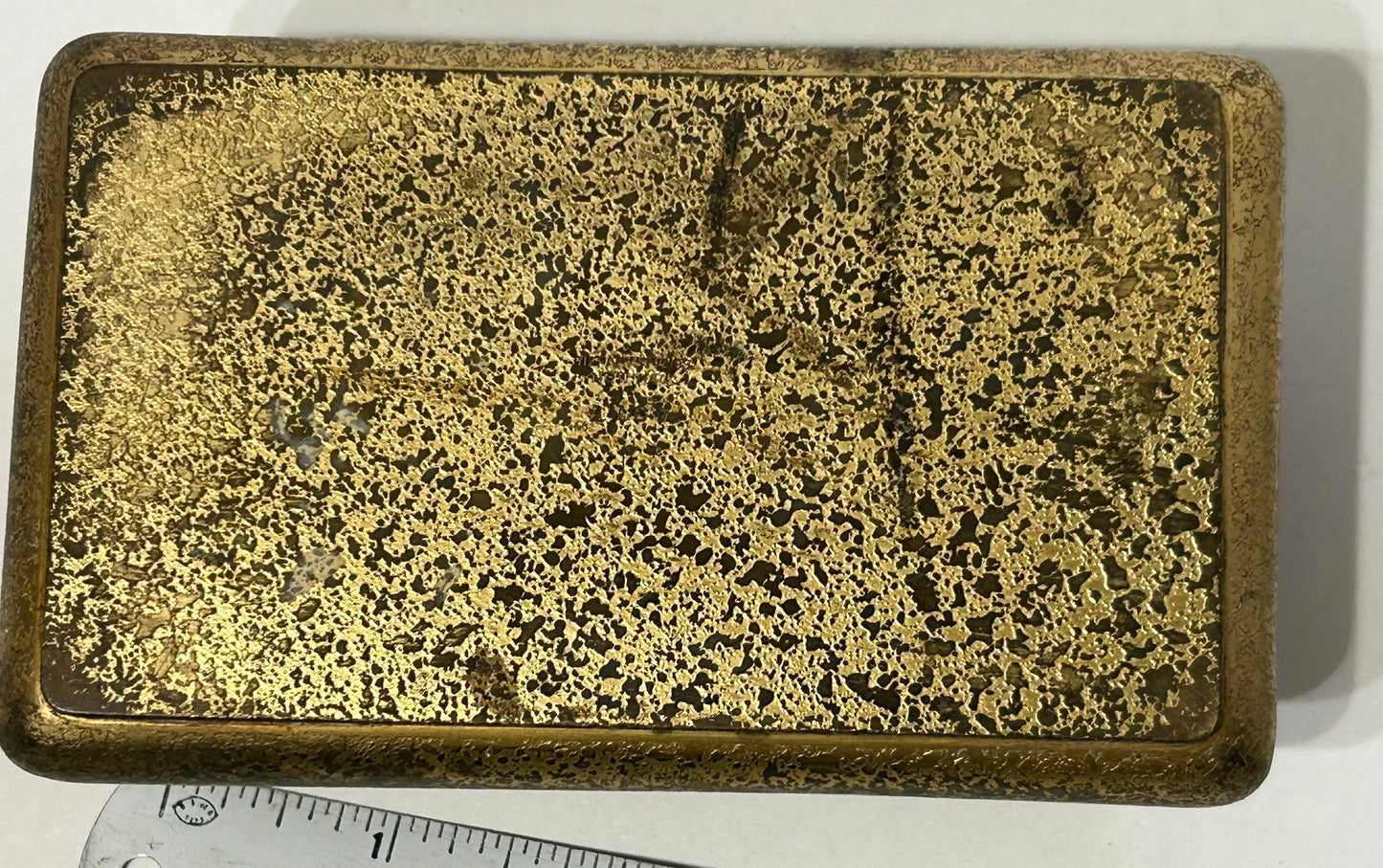 TIFFANY STUDIO INDIAN PATTERN STAMP BOX