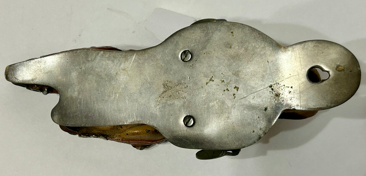HORSES & SADDLE ANTIQUE METAL BILL CLIP