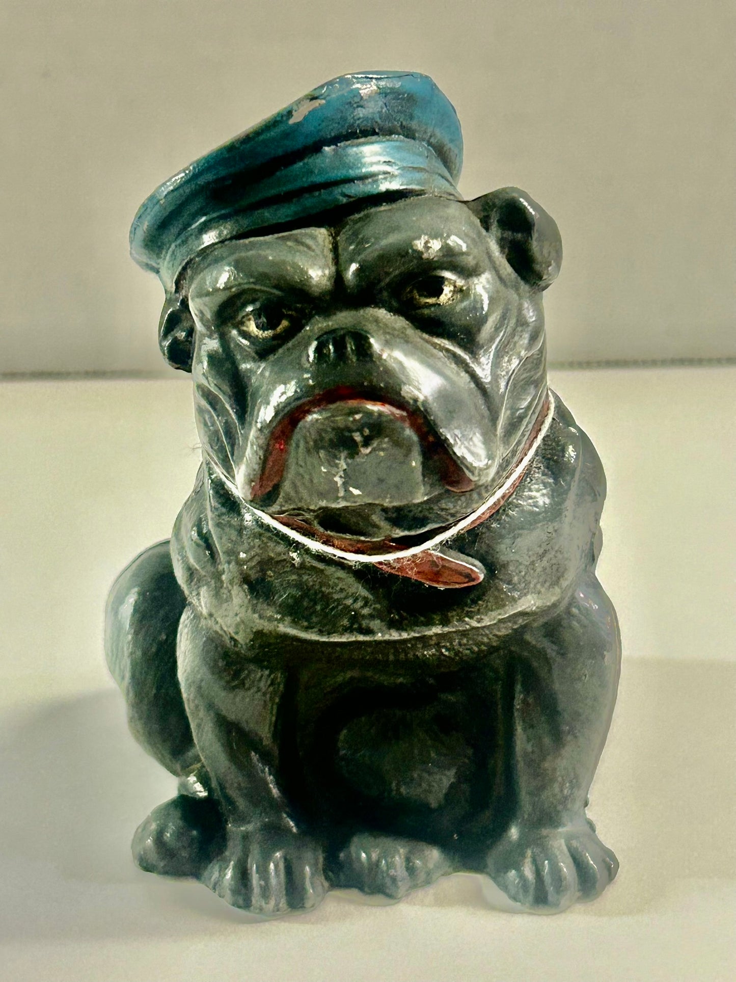 ANTIQUE CAST METAL BULLDOG BANK
