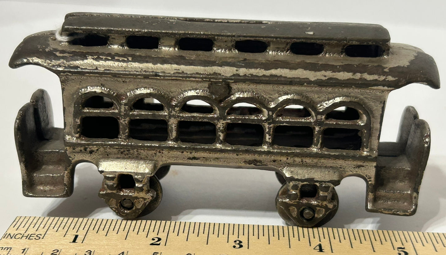 TROLLY CAR CAST IRON ANTIQUE BANK