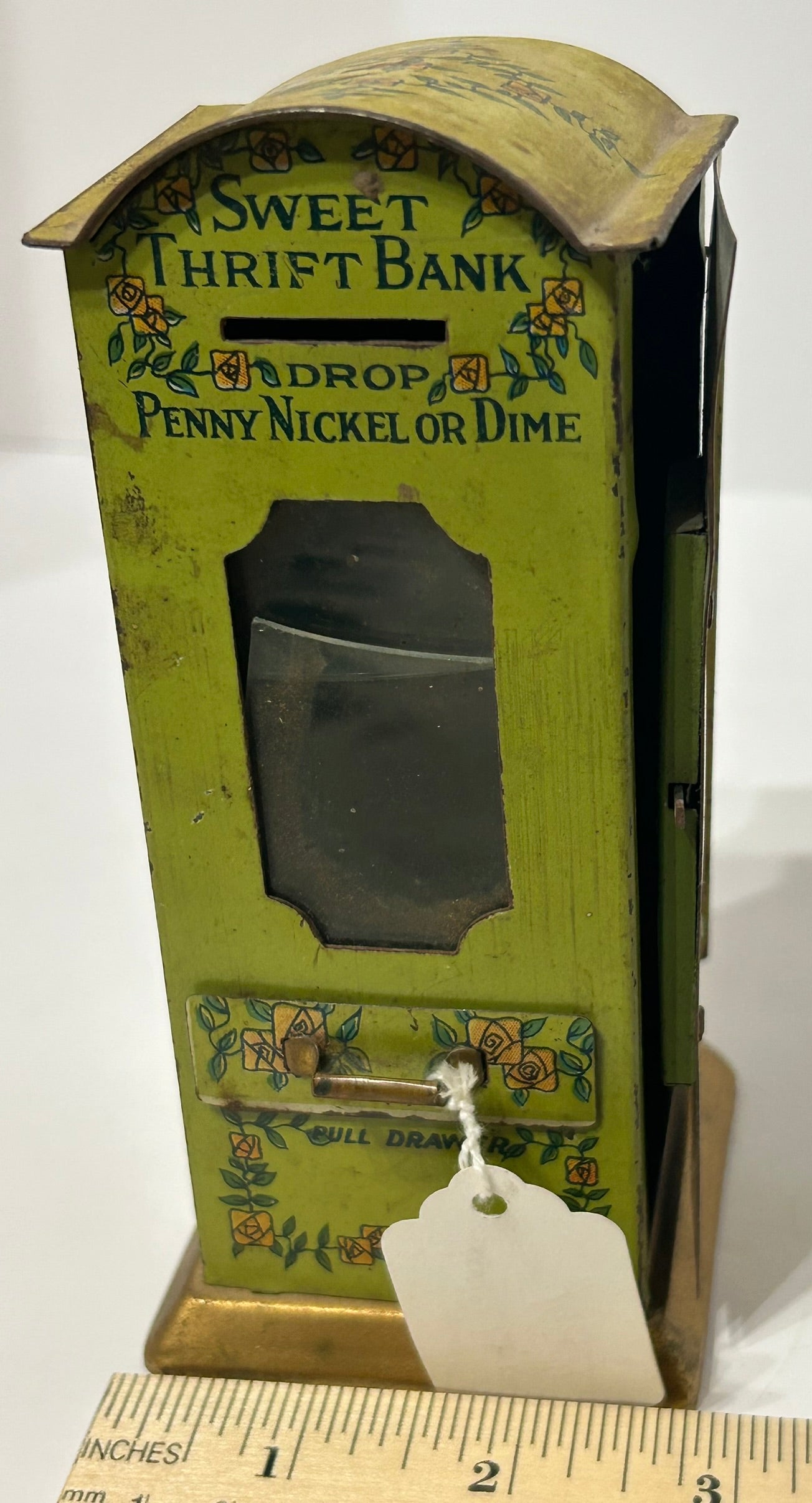 ANTIQUE SWEET THRIFT TIN BANK