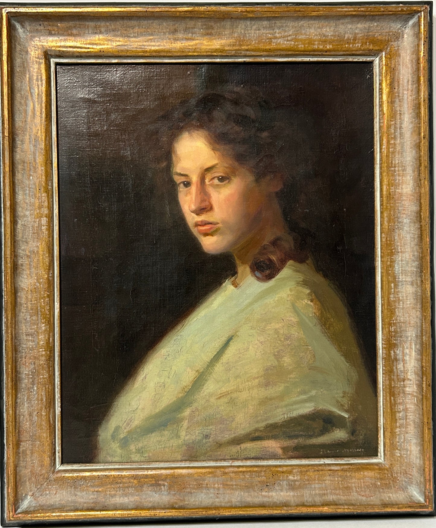 OMAHA ARTIST J. LAURIE WALLACE 1864-1953 PORTRAIT OF WOMAN