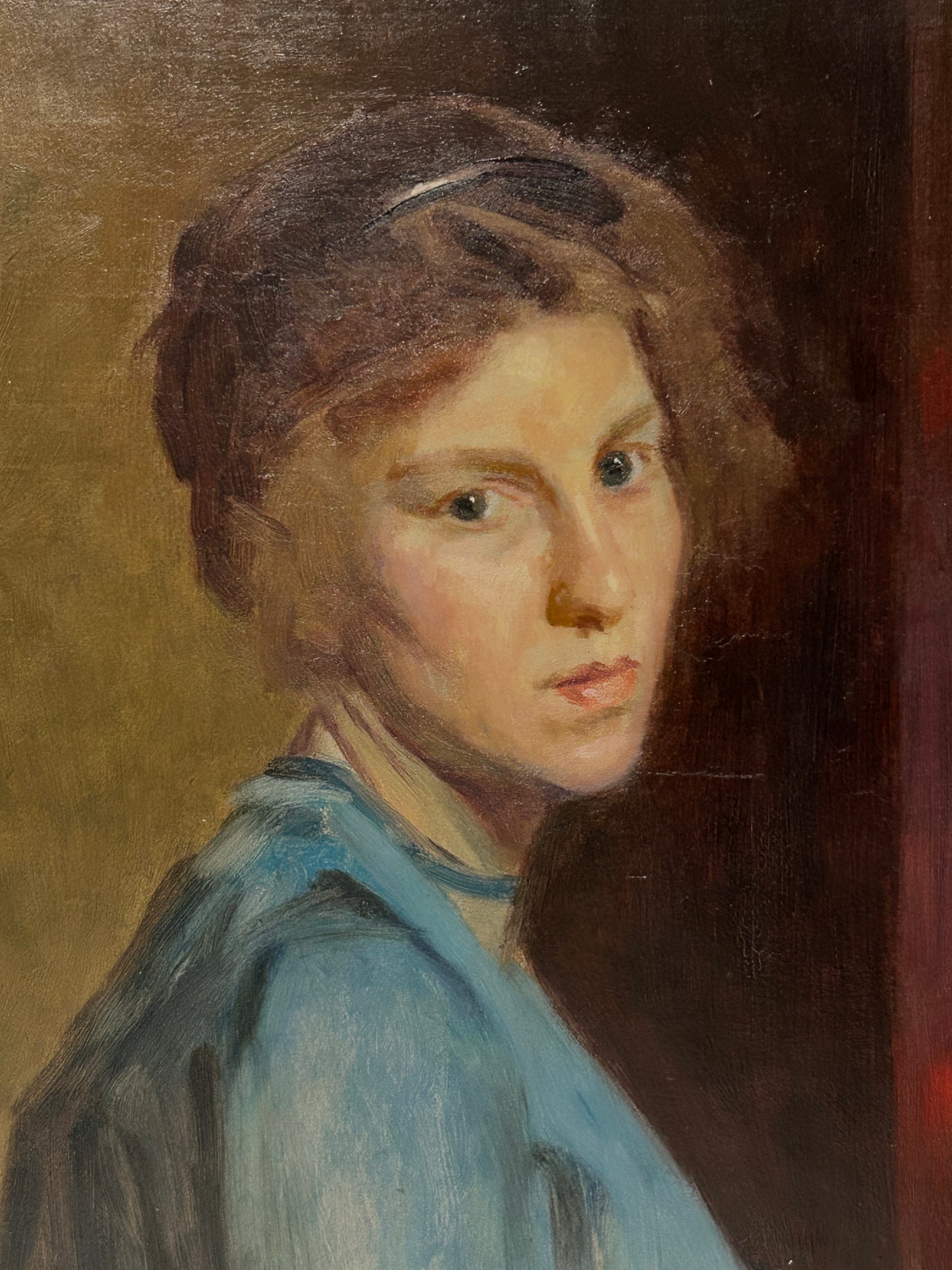 J. LAURIE WALLACE NEBRASKA AND ILLINOIS ARTIST PORTRAIT OF WOMAN