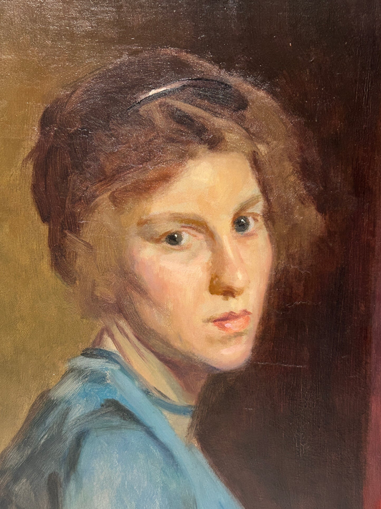 J. LAURIE WALLACE NEBRASKA AND ILLINOIS ARTIST PORTRAIT OF WOMAN