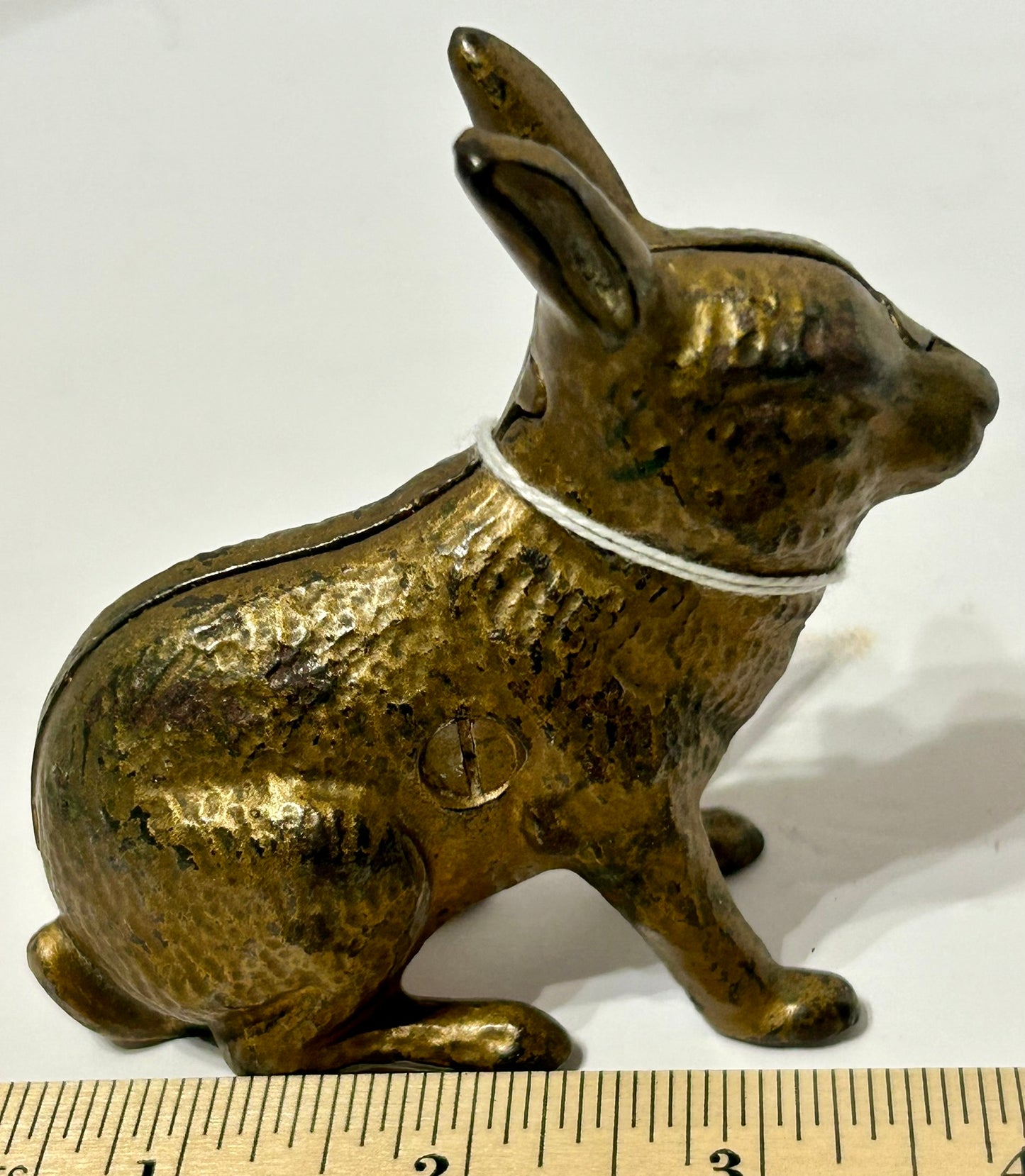 ANTIQUE SITTING RABBIT STILL BANK
