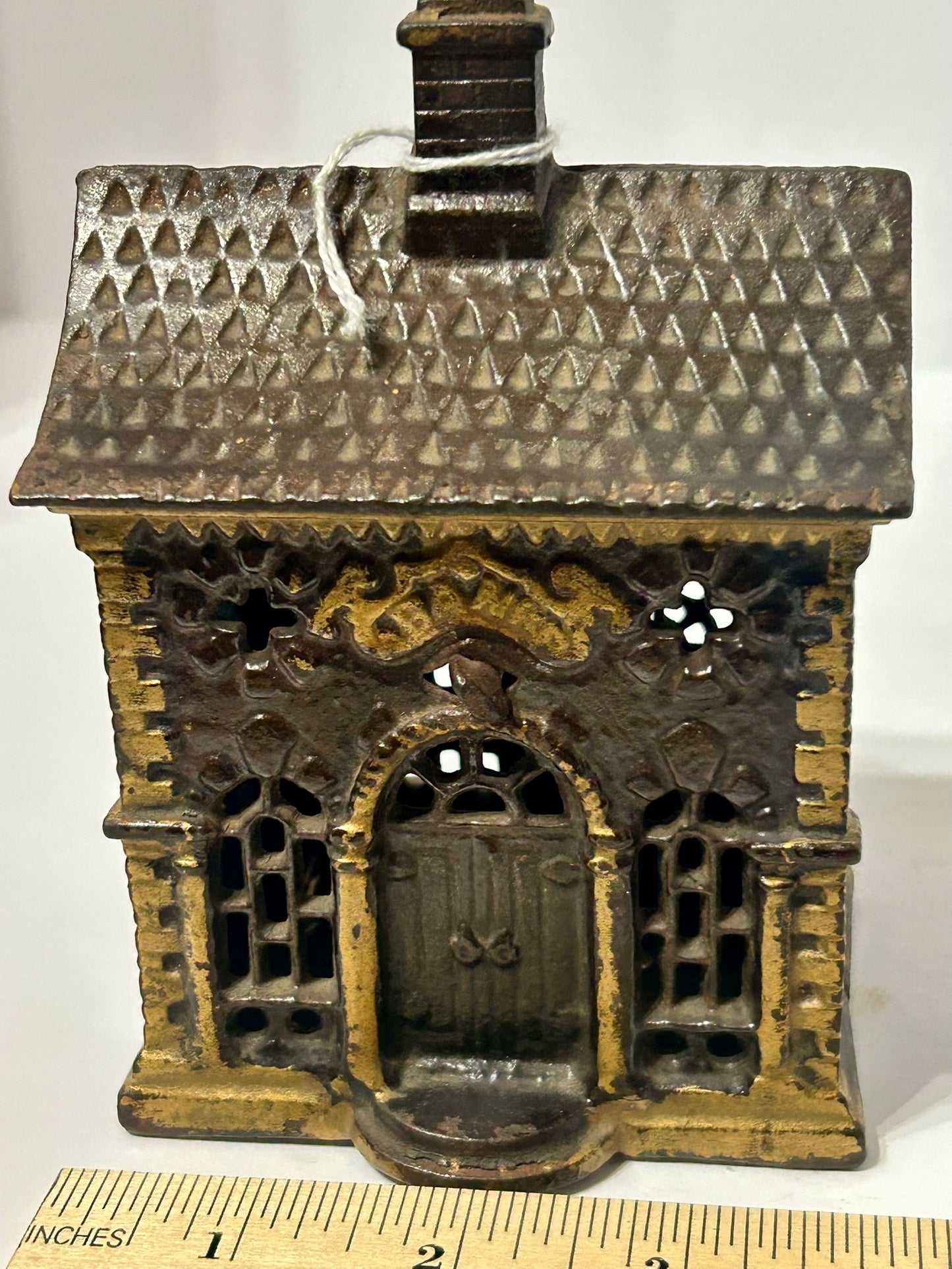 ANTIQUE CAST IRON SLOPE STATE BANK
