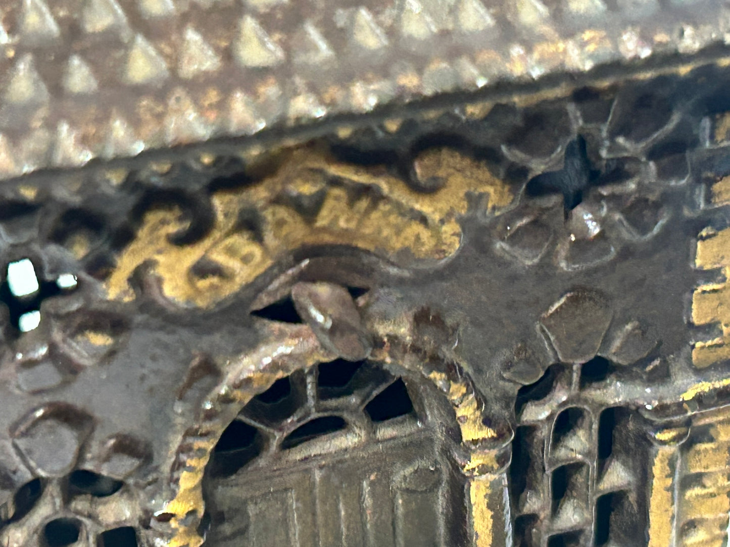 ANTIQUE CAST IRON SLOPE STATE BANK