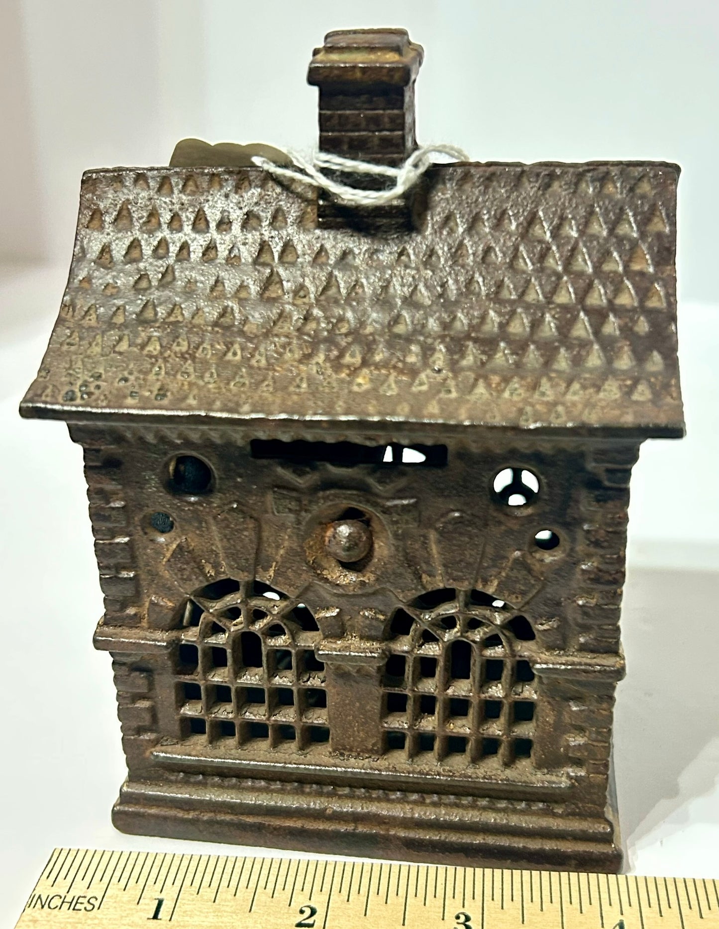 ANTIQUE CAST IRON SLOPE STATE BANK
