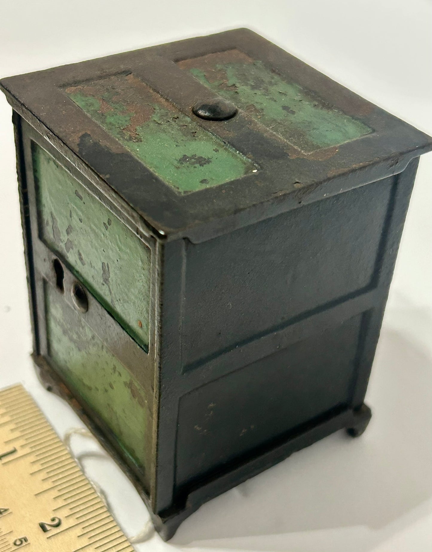 ANTIQUE CAST IRON MONEY BOX BANK