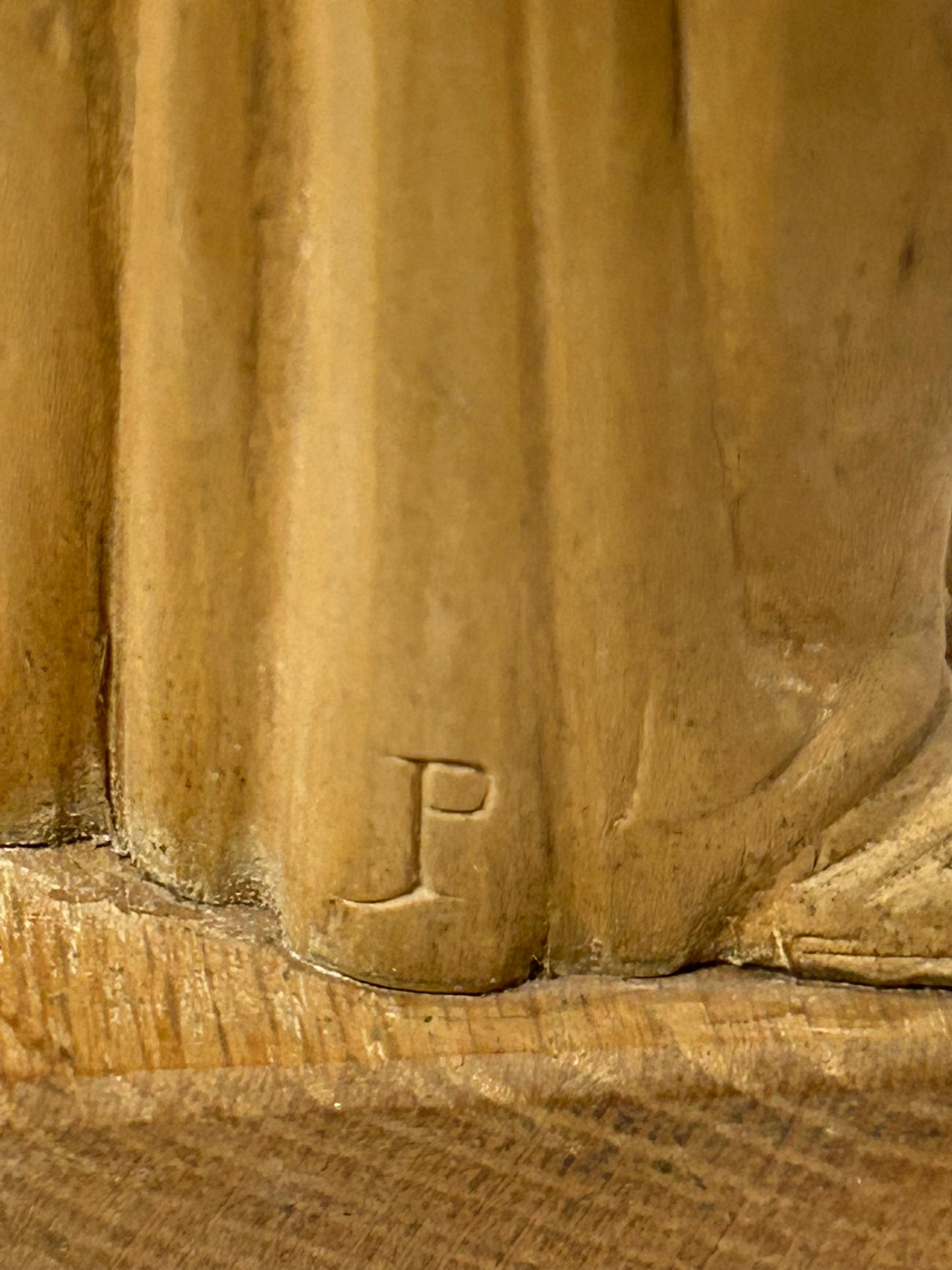 CARVING OF TWO WOMEN CIRCA 1930'S WPA  STYLE