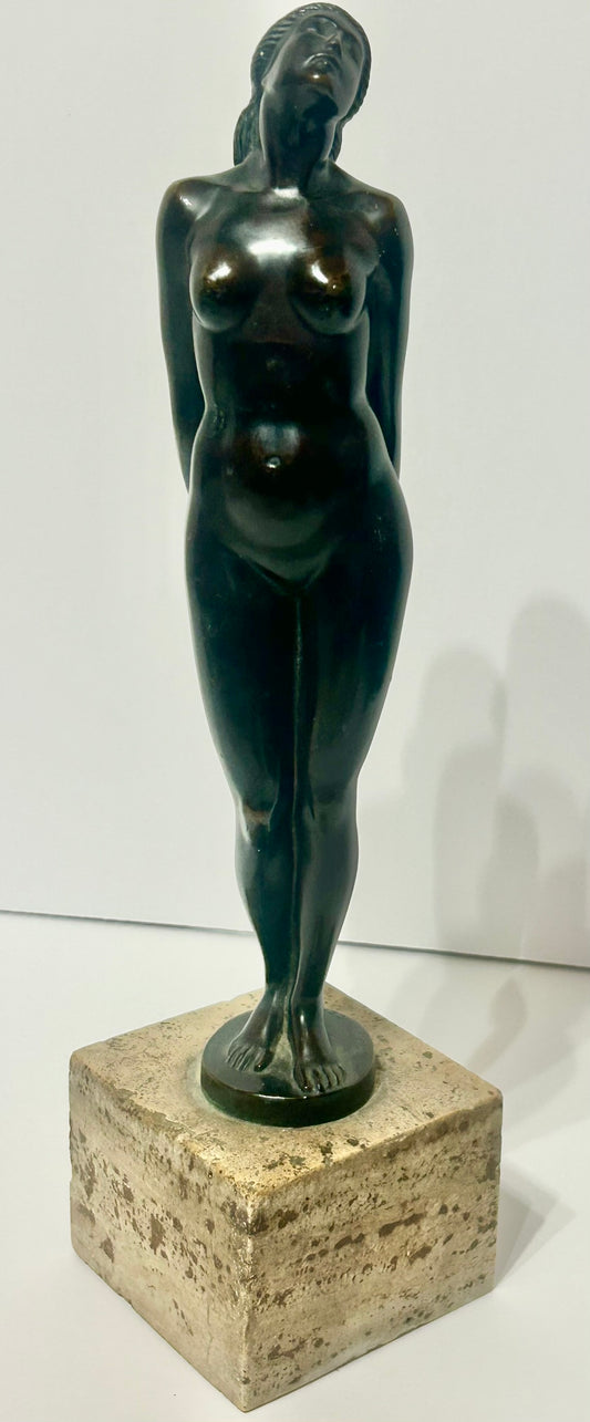 LILLI KERZINGER WERTH 1897-1971 GERMANY BRONZE NUDE STATUE