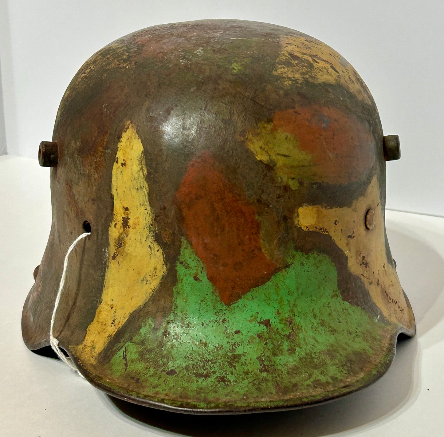 GERMAN WWI HELMET WITH CAMOUFLAGE