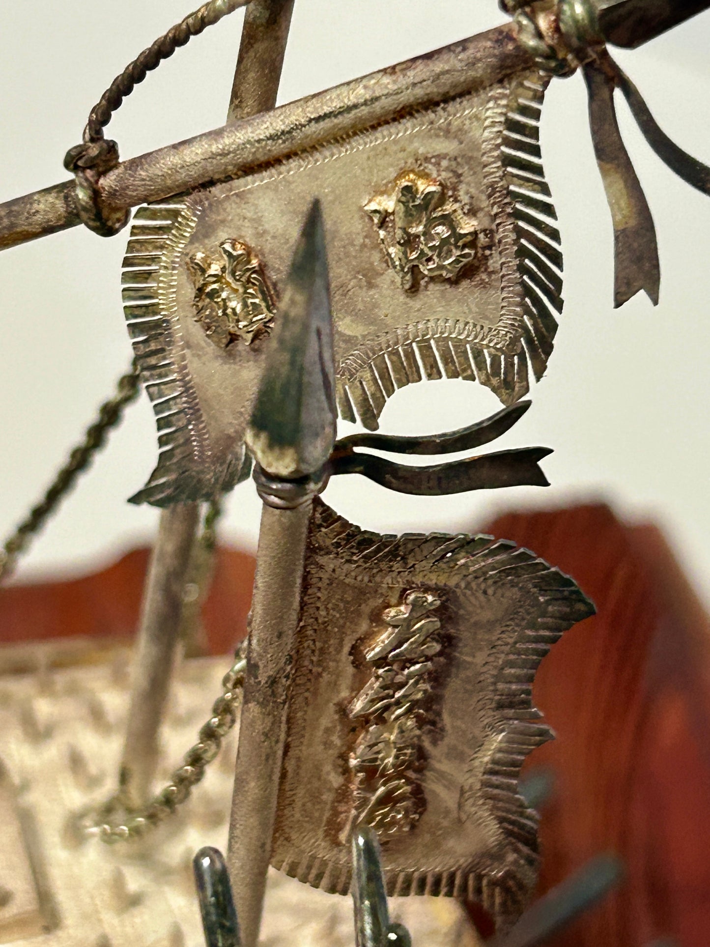 JAPANESE MODEL OF WARSHIP MARKED SILVER