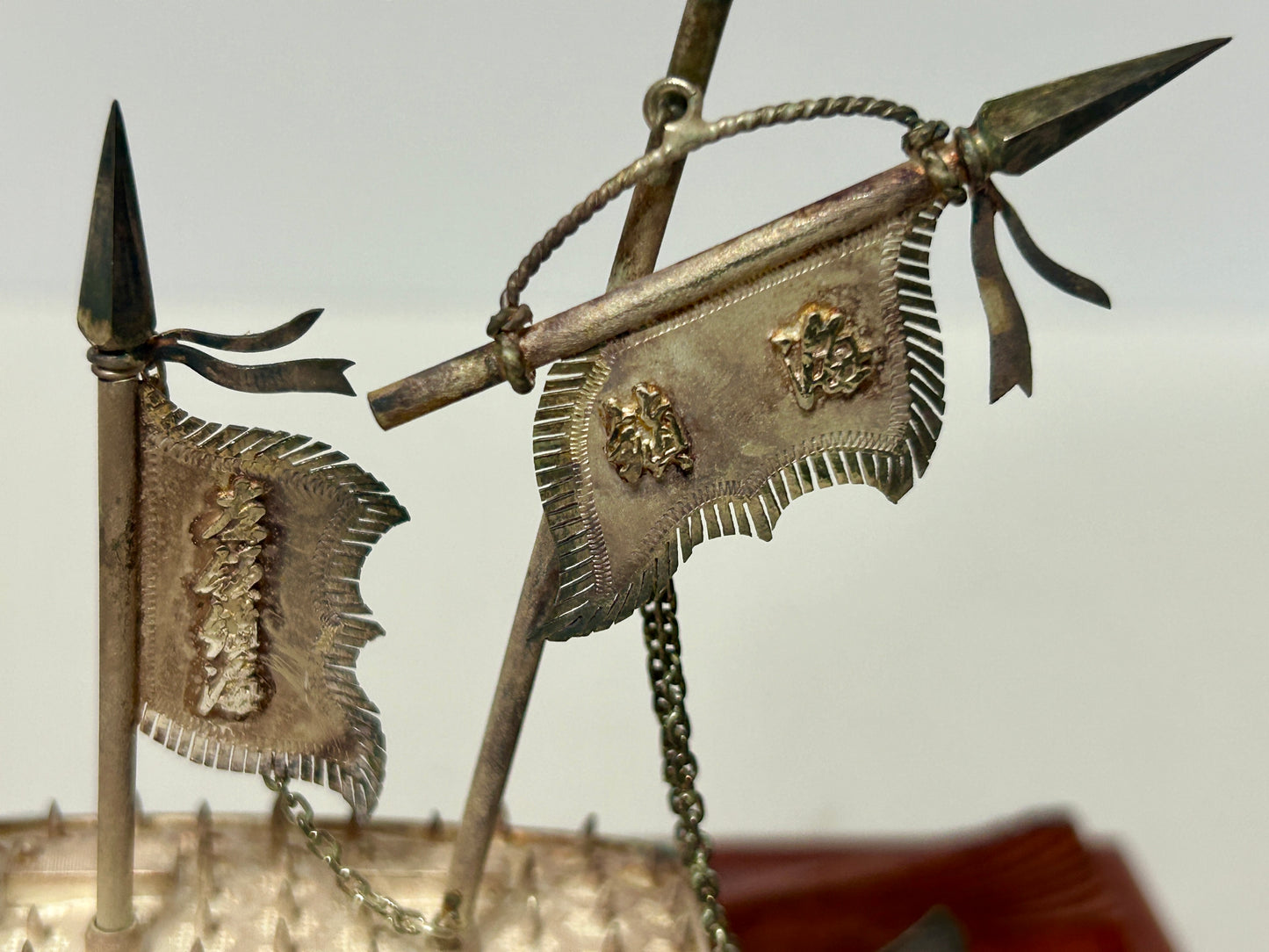 JAPANESE MODEL OF WARSHIP MARKED SILVER
