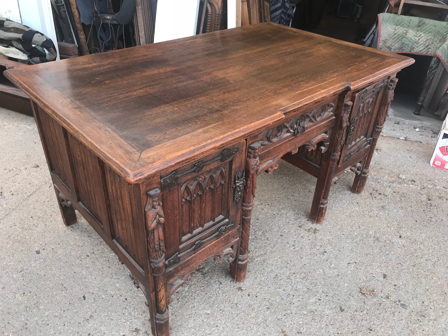 ANTIQUE GOTHIC STYLE DESK