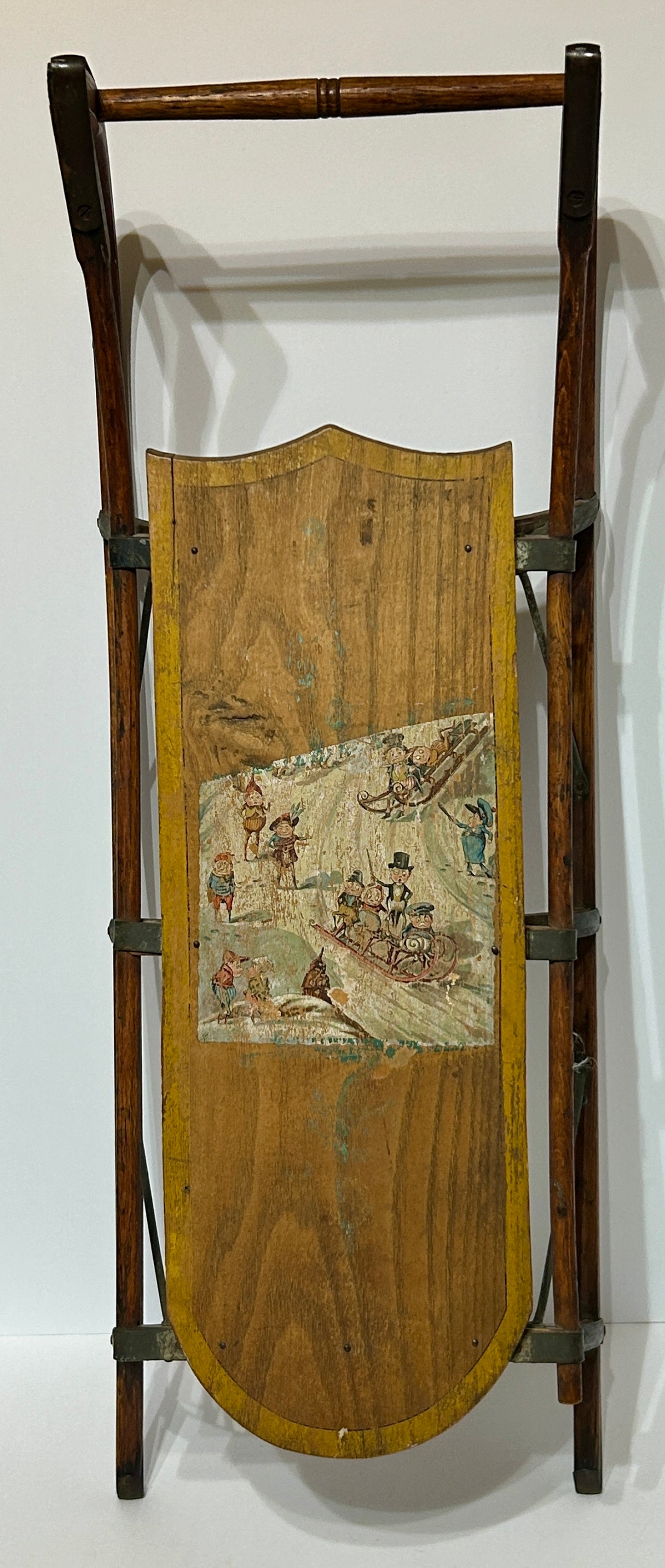 BROWNIES RARE DESIGN ANTIQUE CHILDREN'S SLED