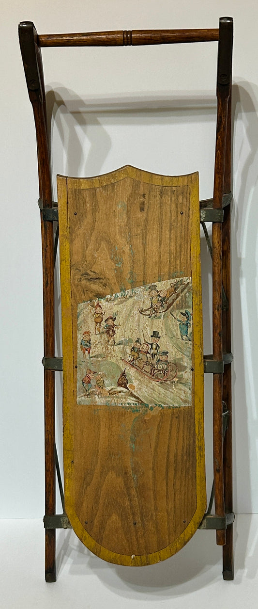 BROWNIES RARE DESIGN ANTIQUE CHILDREN'S SLED