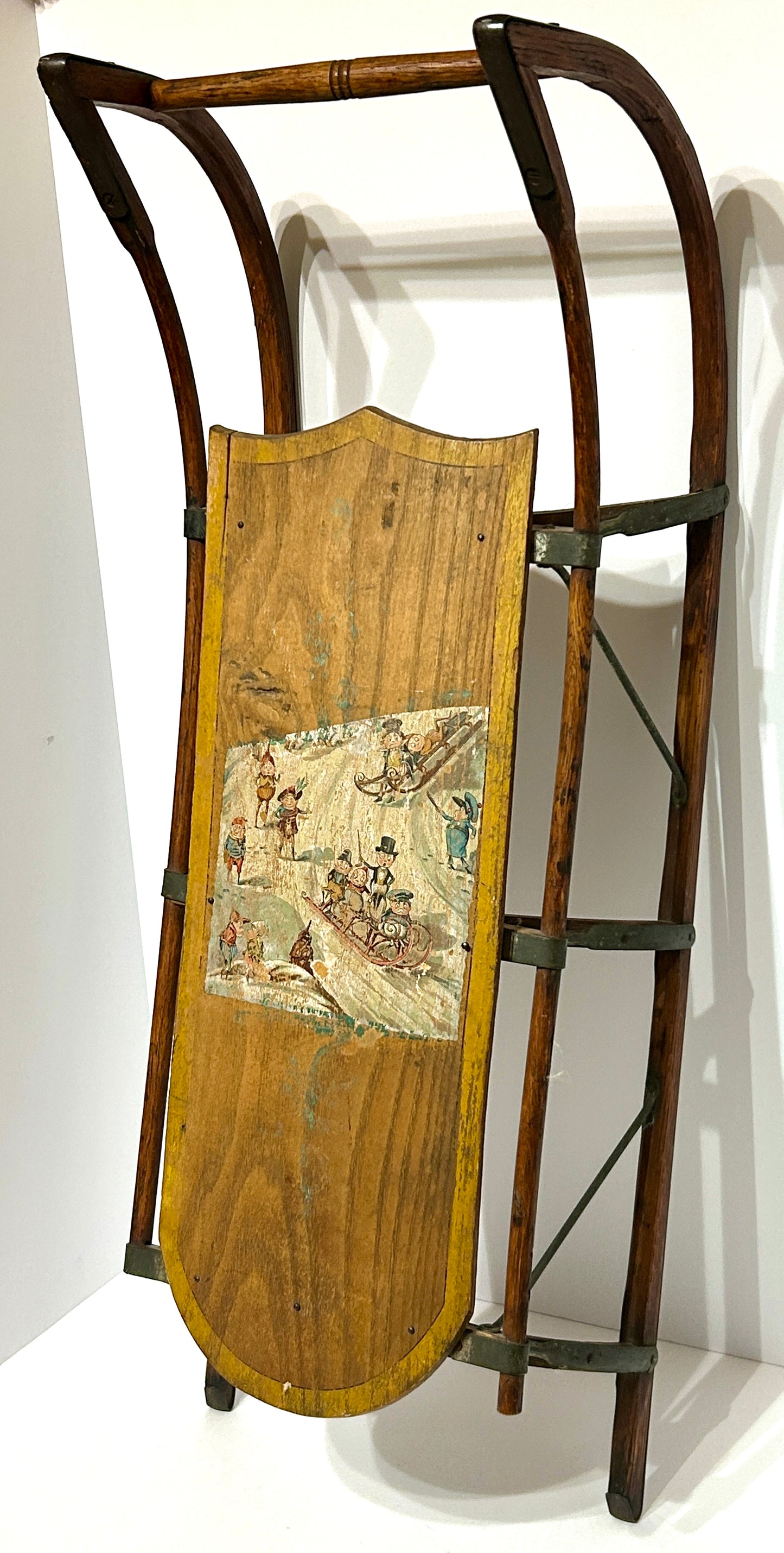 BROWNIES RARE DESIGN ANTIQUE CHILDREN'S SLED