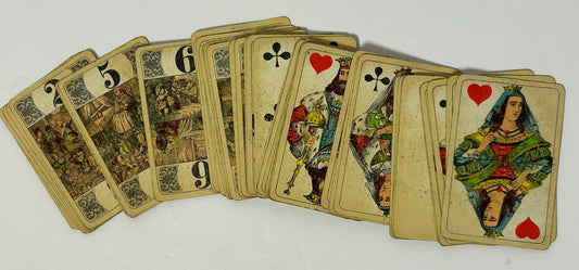 ANTIQUE DECK OF TAROT PLAYING CARDS