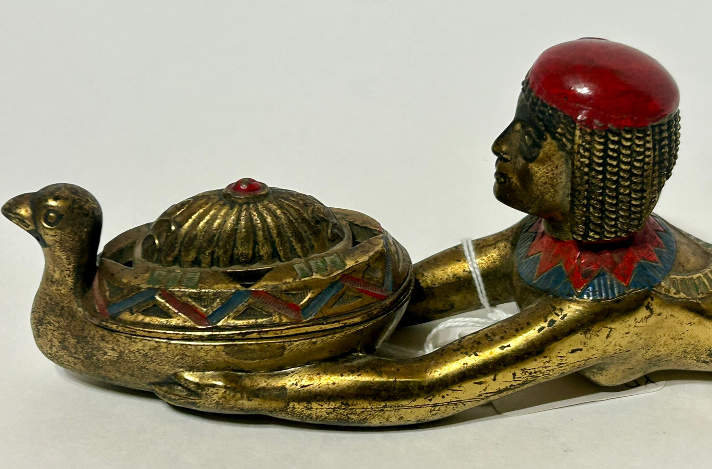 ART DECO EGYPTIAN LADY INCENSE BURNER
